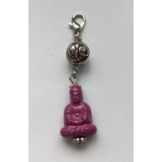 Klik-aan hanger Boeddha, Buddha paars met boeddha kraal